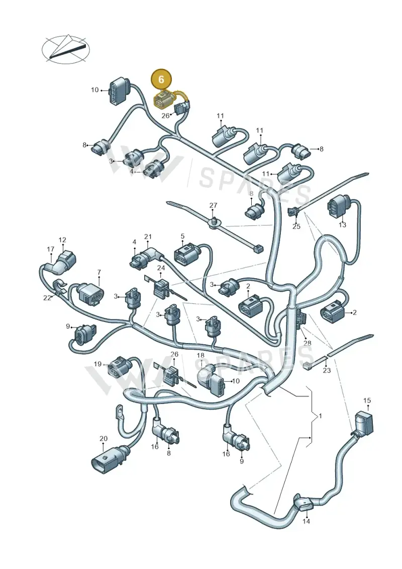 4H0973713B — Skoda Fabia (2021-) diagram 746971150, position 6