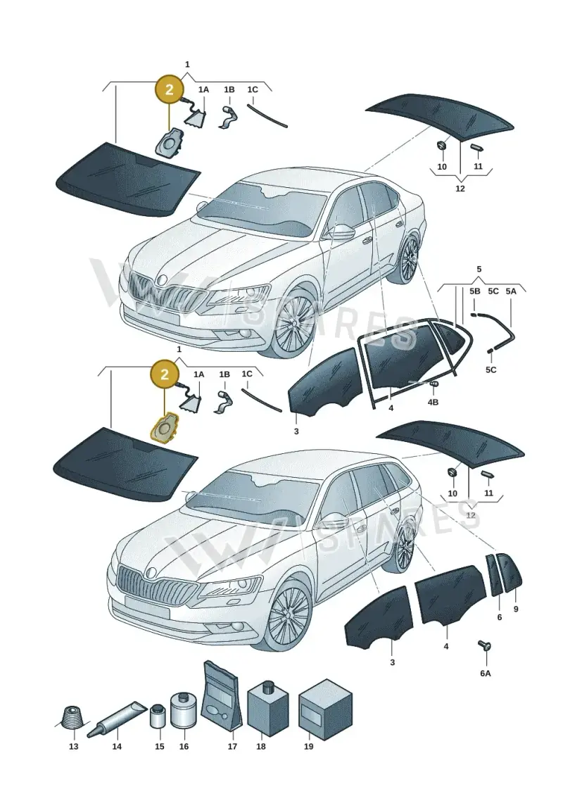 4M0845543 — Skoda Superb Combi (2023-) diagram 3p0845000, position 2