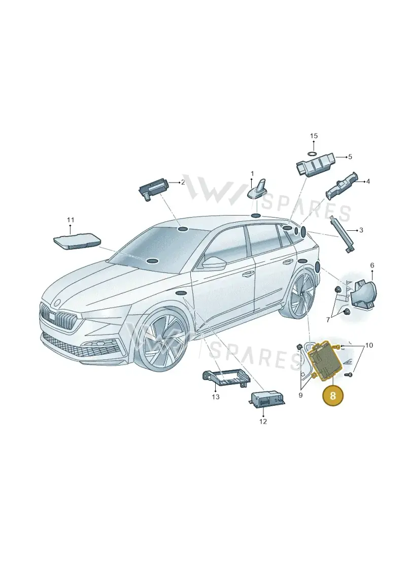 4N0035456G — Skoda Fabia (2021-) diagram 584035040, position 8
