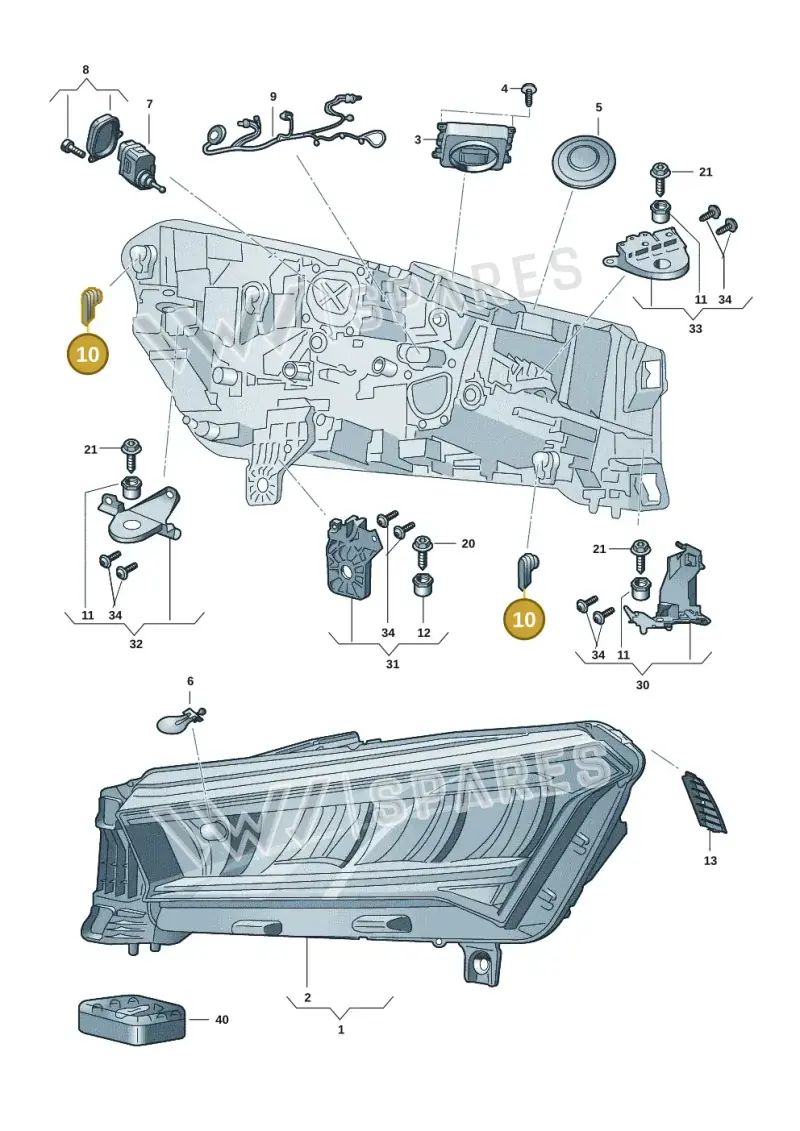 4N0941041 — Skoda Enyaq (2020-) diagram 50a941000, position 10