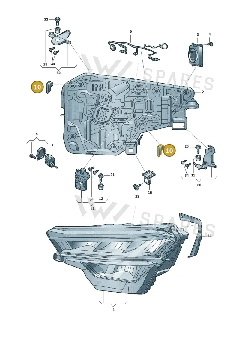 4N0941041 — Skoda Kodiaq (2024-) diagram 57h941000, position 10