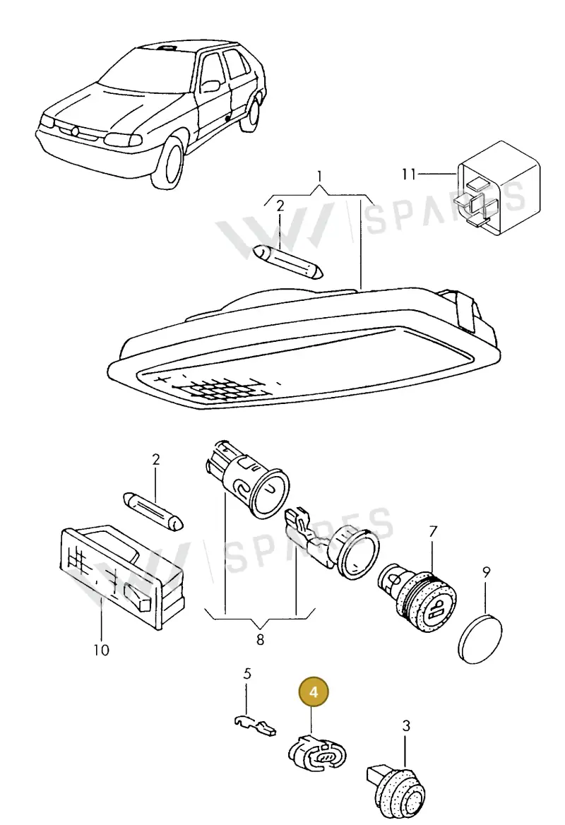 535972704 — Skoda FELICIA (1994-2001) diagram 101947000, position 4