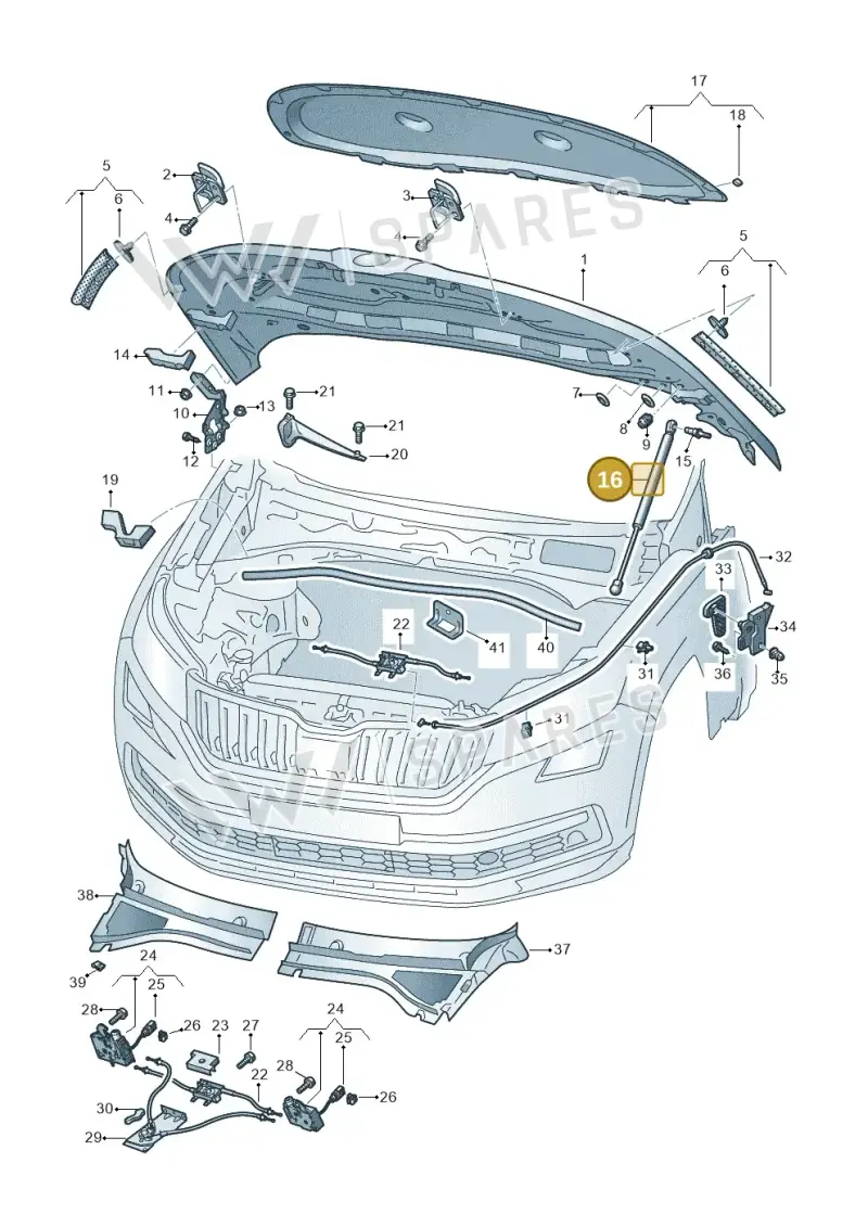 565823359 — Skoda Kodiaq (2018-2022) diagram 804823000, position 16