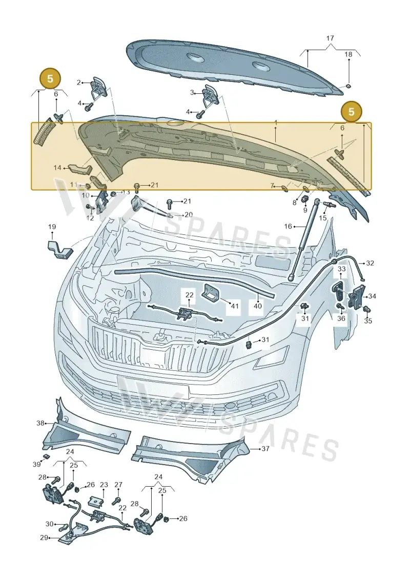 565823707 — Skoda Kodiaq (2018-2022) diagram 804823000, position 5