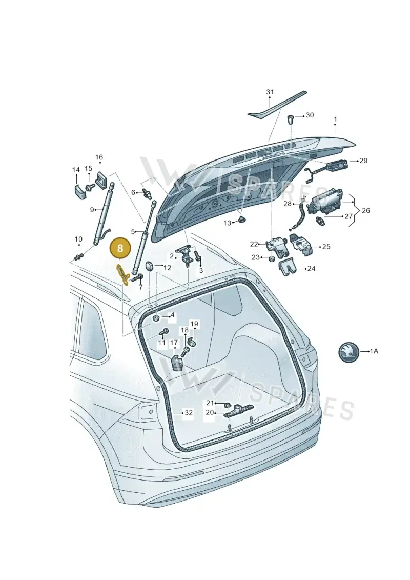 565827435 — Skoda Kodiaq (2018-2022) diagram 804827000, position 8