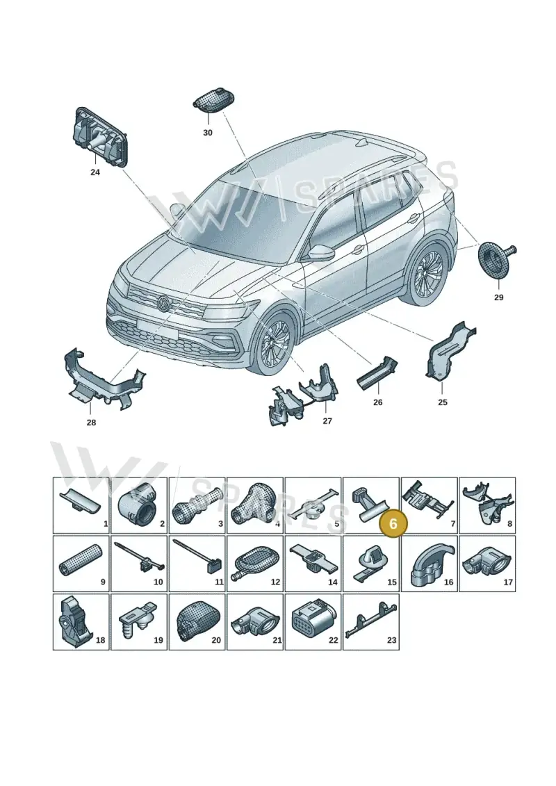 565971818A — Volkswagen Taigun 1.0 (2021-) diagram 62i971081, position 6