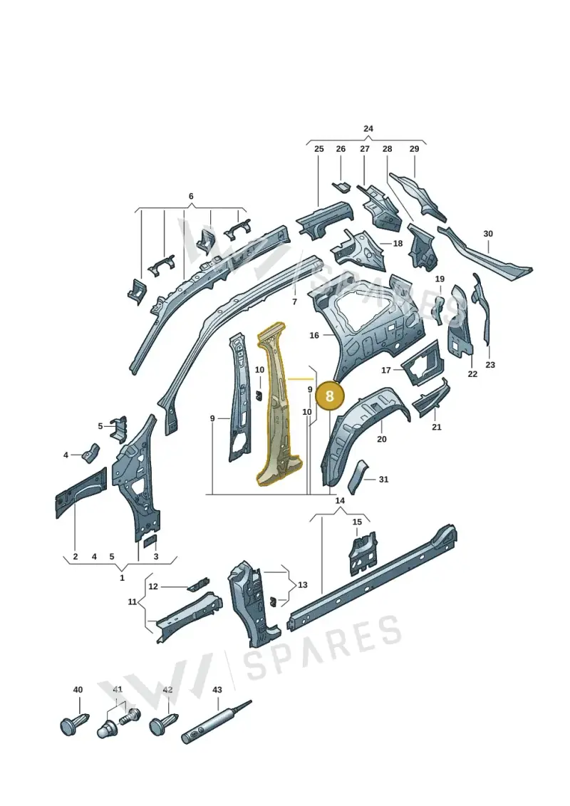 571809219 — Skoda Kodiaq (2024-) diagram 57h809000, position 8