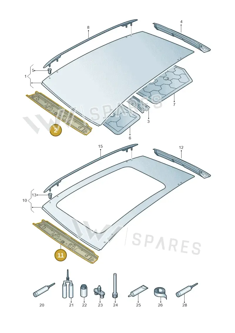 571817123 — Volkswagen Tiguan (2023-2025) diagram 884817000, position 2+11