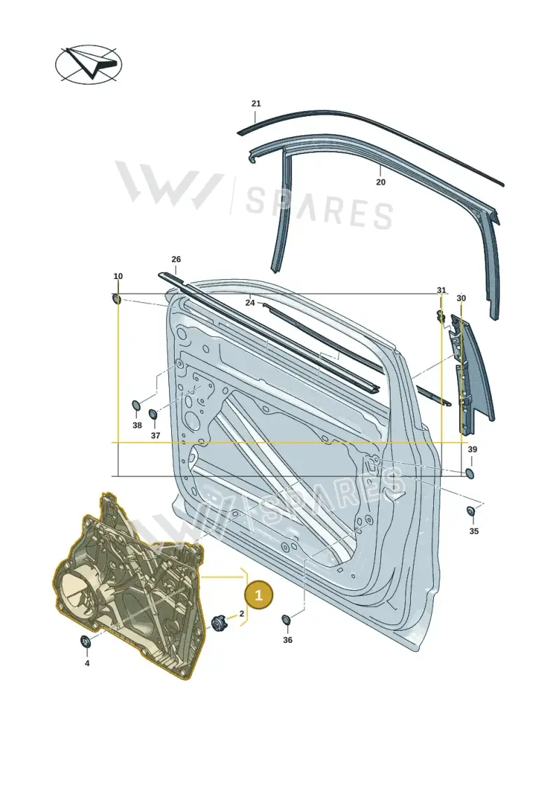571837461G — Volkswagen Tiguan (2023-2025) diagram 57x837500, position 1
