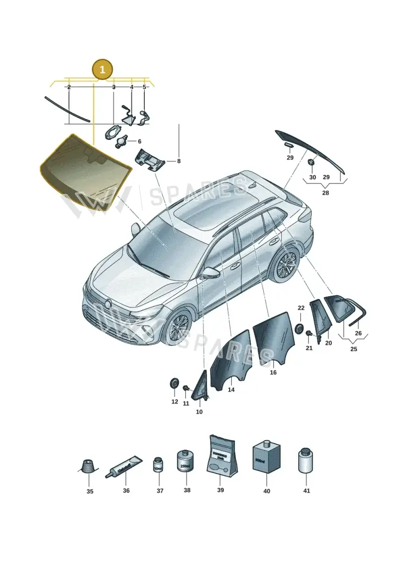 571845011ABNVB — Volkswagen Tiguan (2023-2025) diagram 57x845000, position 1