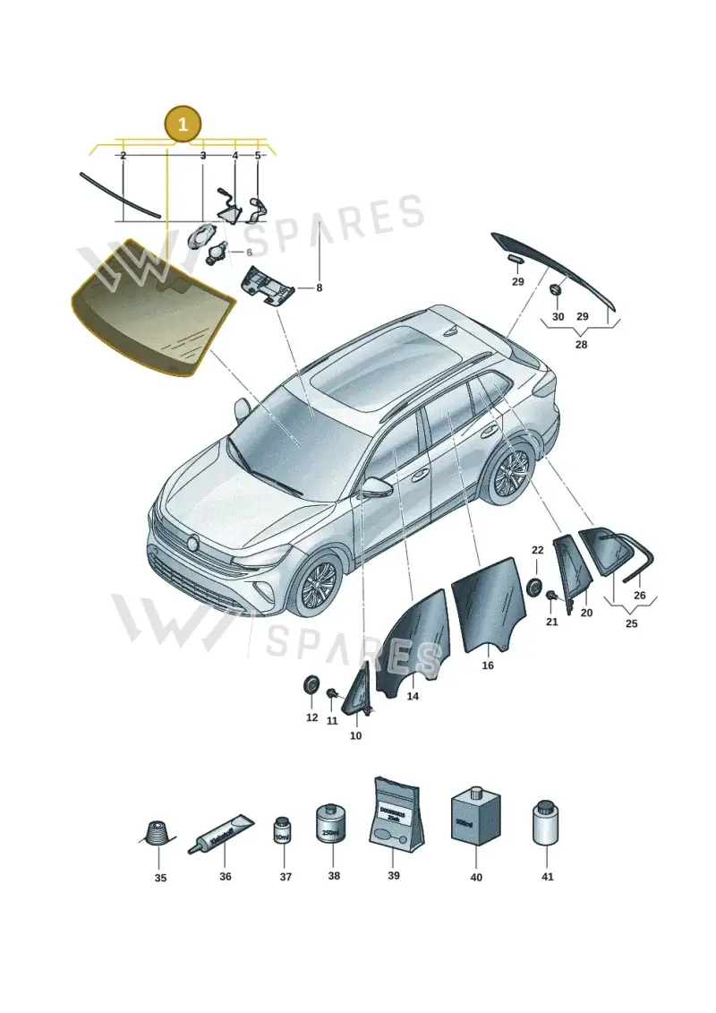 571845011HNVB — Volkswagen Tiguan (2023-2025) diagram 57x845000, position 1