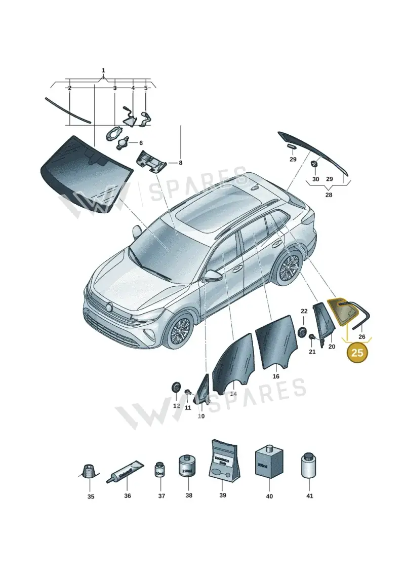 571845041LNVB — Volkswagen Tiguan (2023-2025) diagram 57x845000, position 25