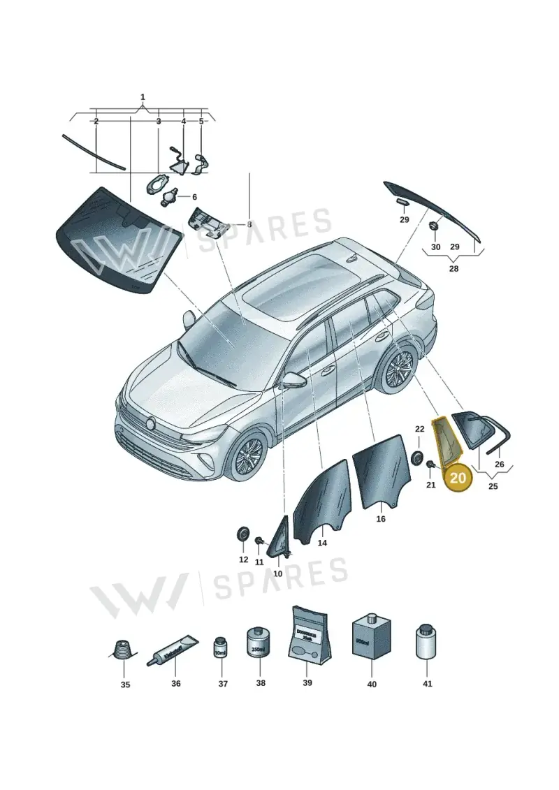 571845214M — Volkswagen Tiguan (2023-2025) diagram 57x845000, position 20