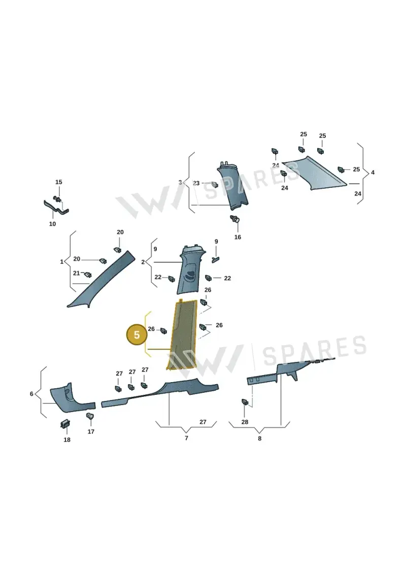 5718672914PK — Skoda Kodiaq (2024-) diagram 57h867650, position 5