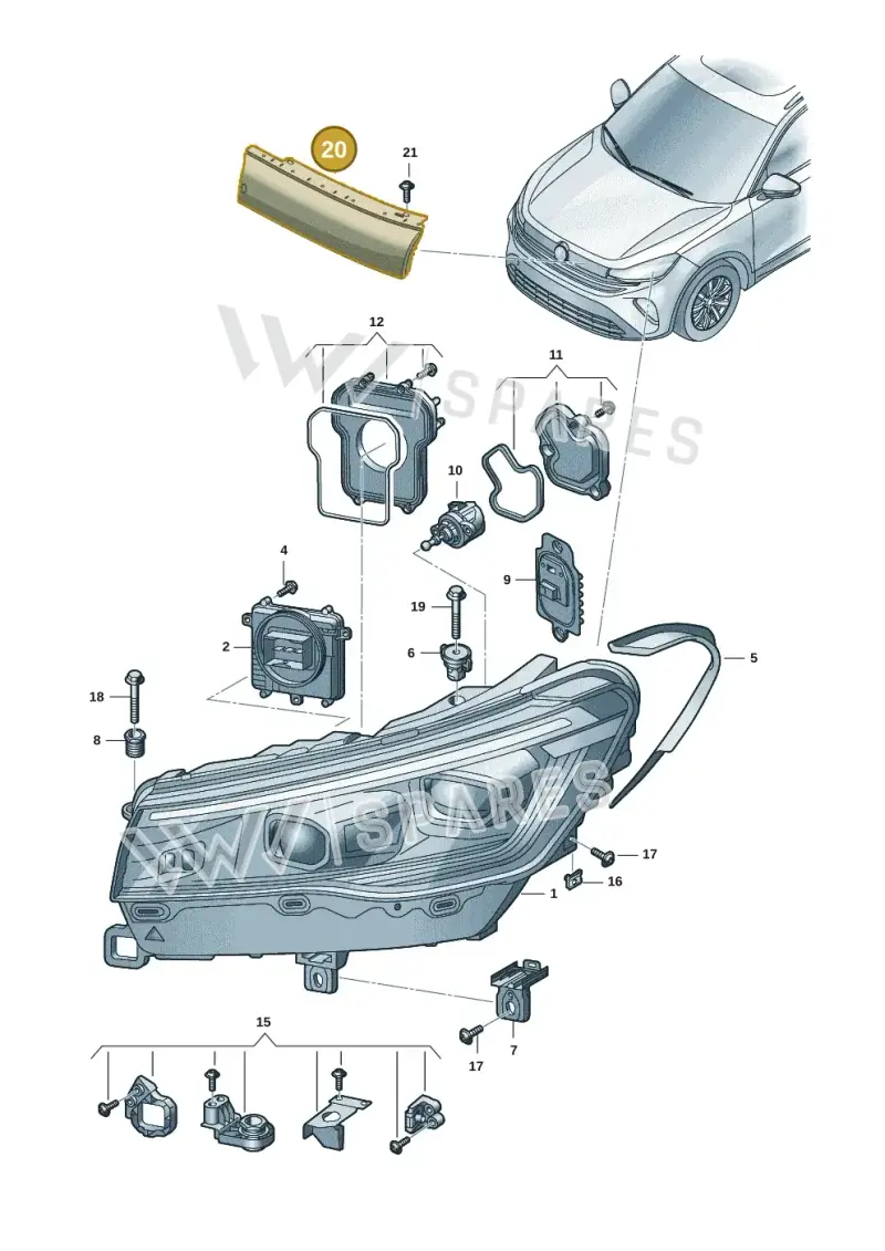 571941654A — Volkswagen Tiguan (2023-2025) diagram 57x941020, position 20