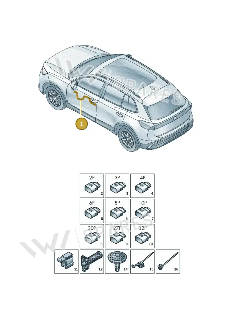 571971161AF — Volkswagen Tiguan (2023-2025) diagram 57x972300, position 1