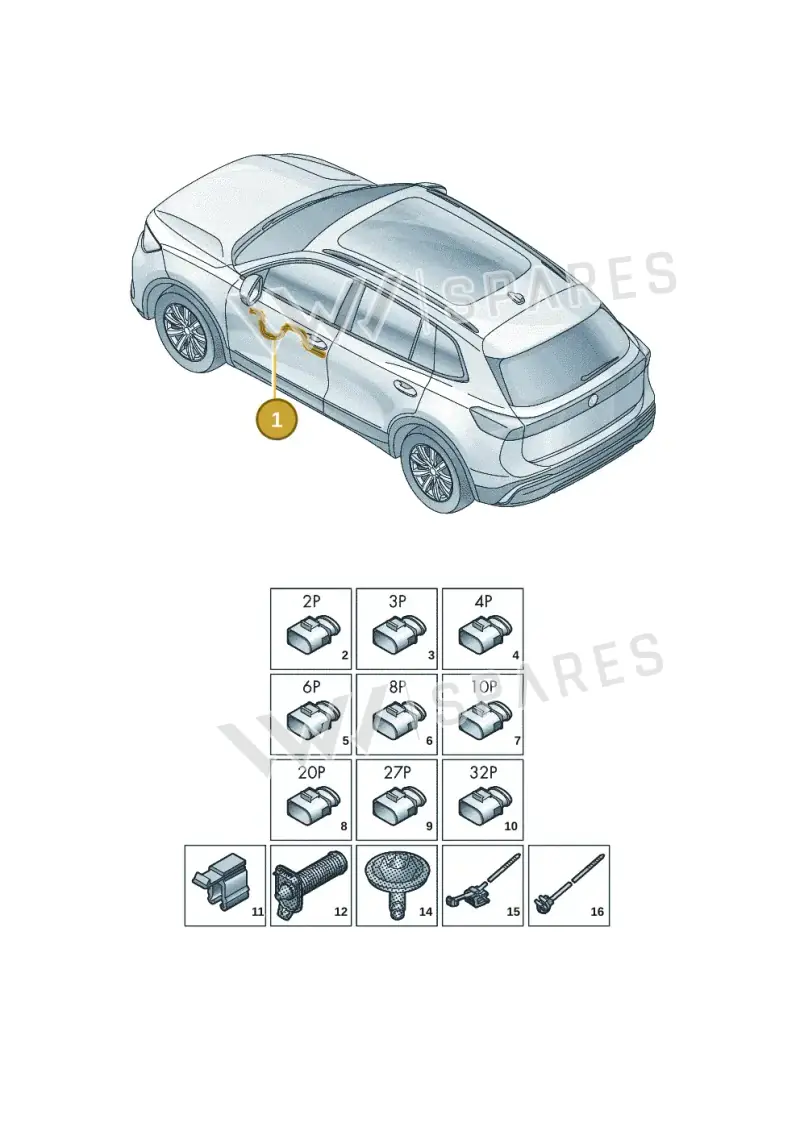 571971161BK — Volkswagen Tiguan (2023-2025) diagram 57x972300, position 1