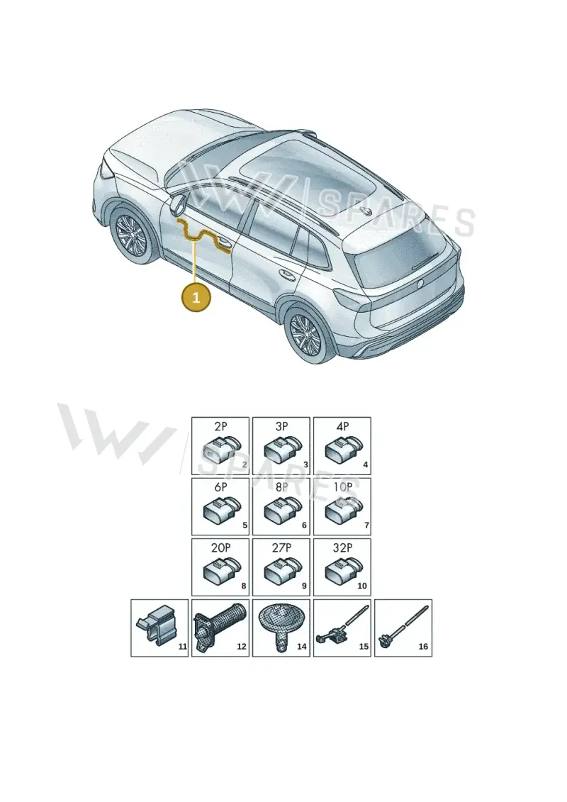 571971161E — Volkswagen Tiguan (2023-2025) diagram 57x972300, position 1