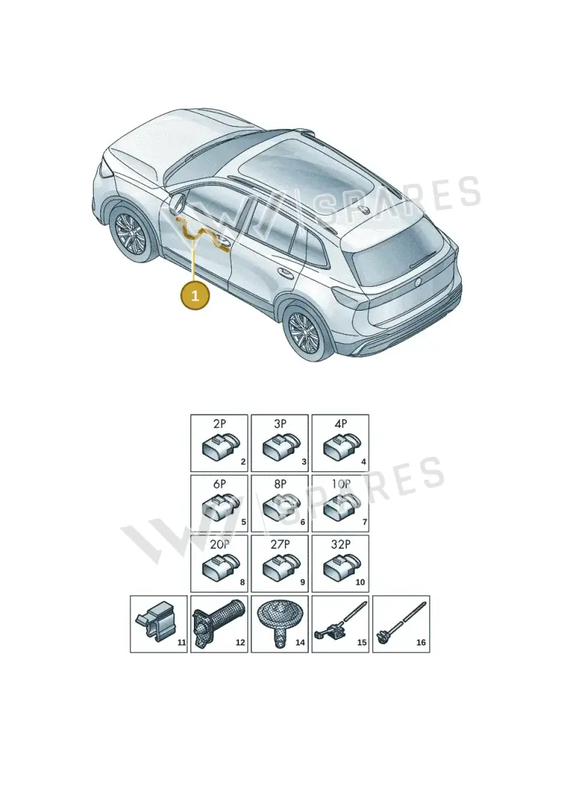 571971161R — Volkswagen Tiguan (2023-2025) diagram 57x972300, position 1