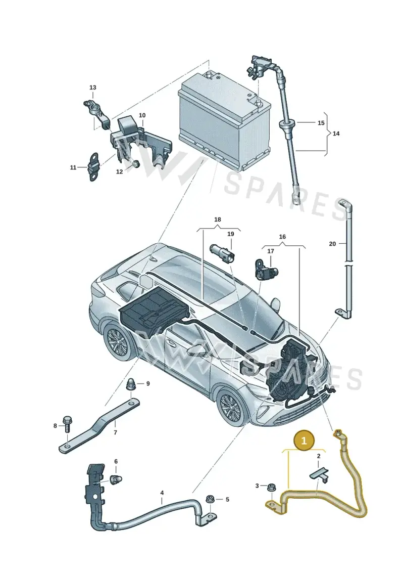 571971225 — Volkswagen Tiguan (2023-2025) diagram 57x971130, position 1