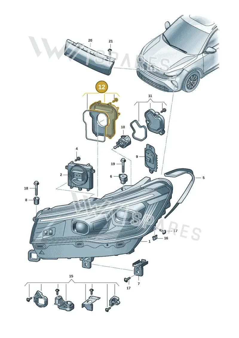 571998608A — Volkswagen Tiguan (2023-2025) diagram 57x941010, position 12