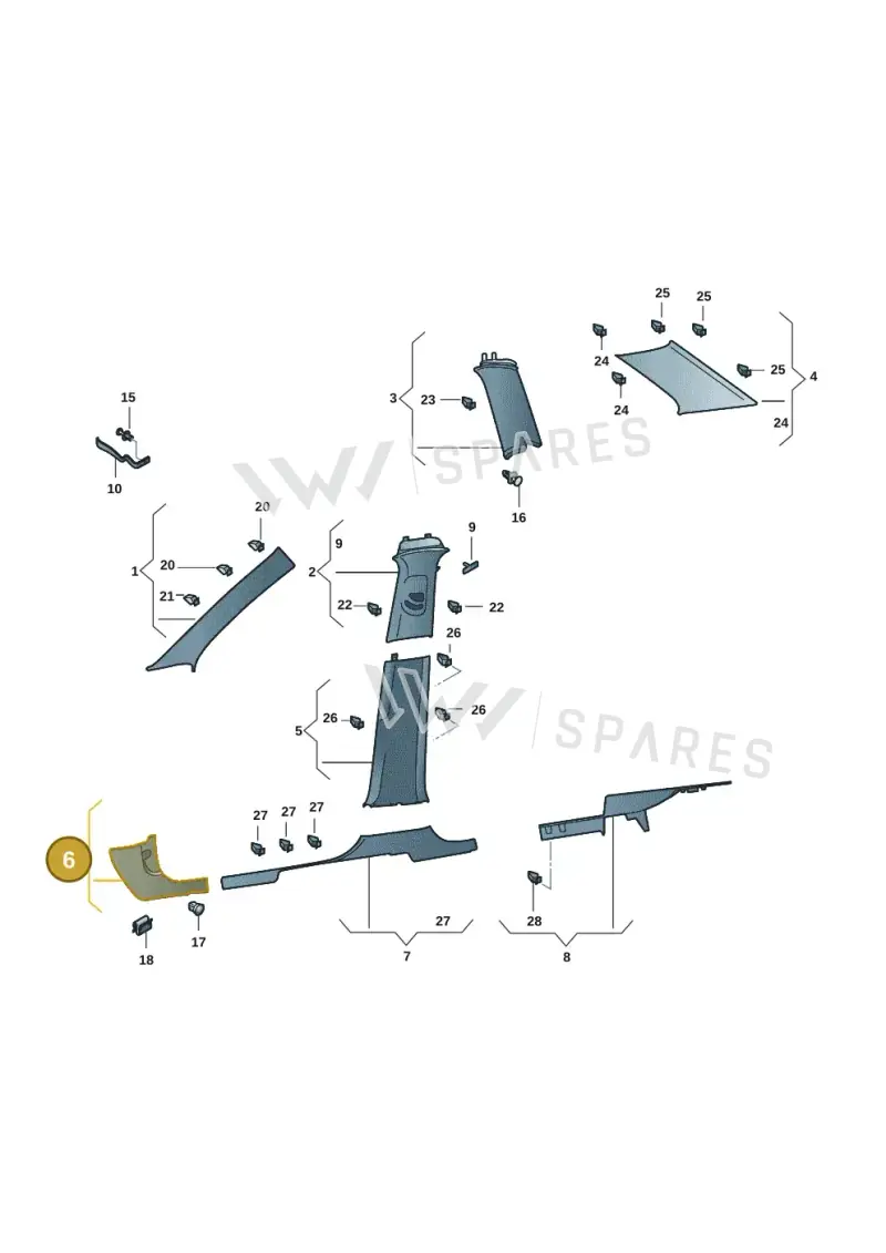 5728634834PK — Skoda Kodiaq (2024-) diagram 57h867650, position 6