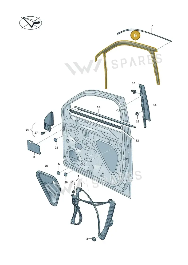 575837431Q5AP — Volkswagen Taos 1.4 (2021-2023) diagram 2br837500, position 6
