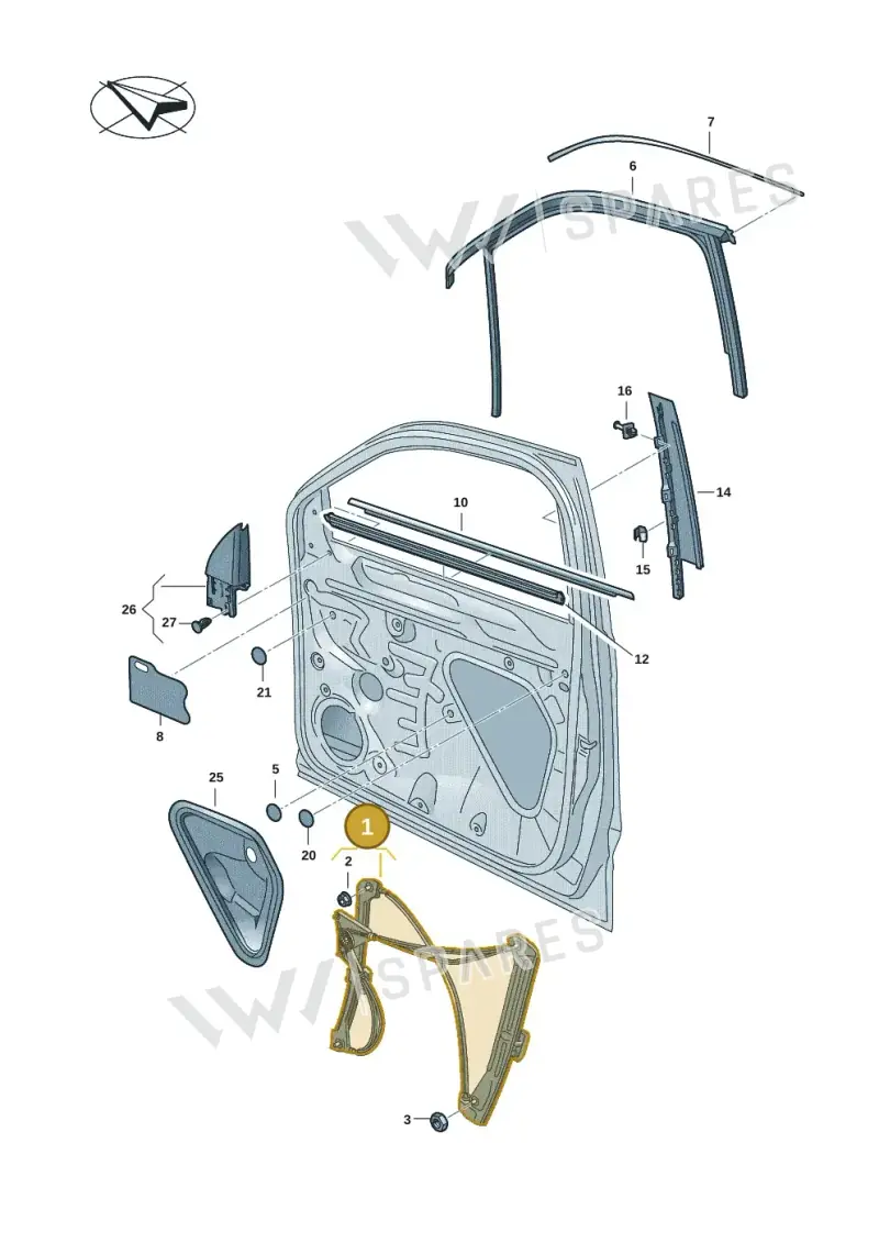575837461A — Volkswagen Taos 1.4 (2021-2023) diagram 2br837500, position 1