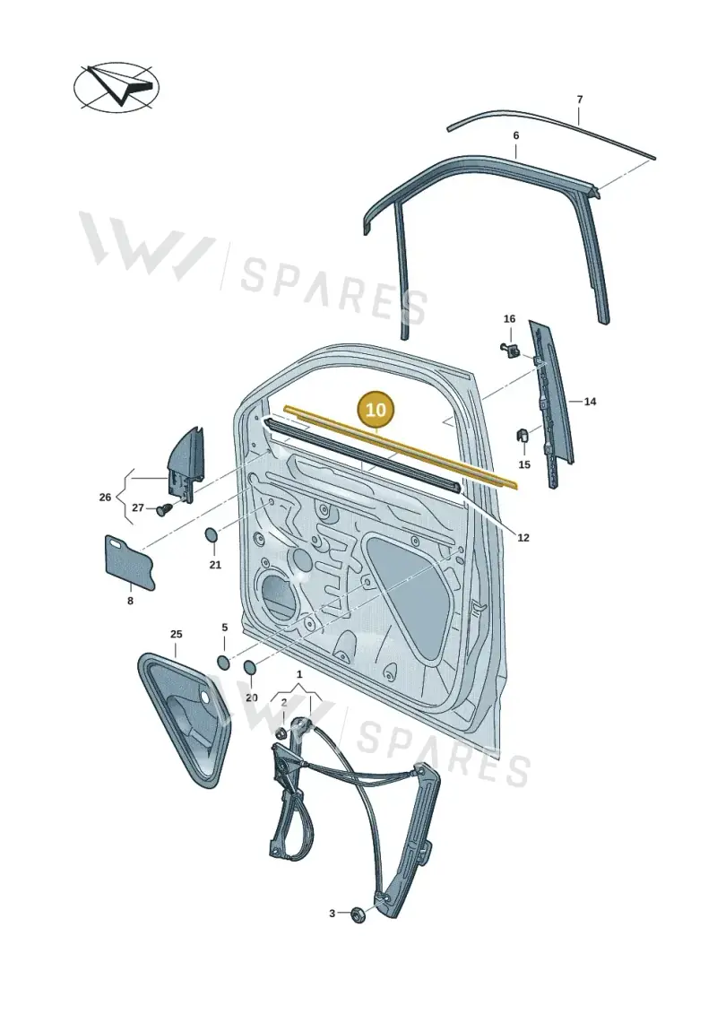 575837477D5AP — Volkswagen Taos 1.4 (2021-2023) diagram 2br837500, position 10