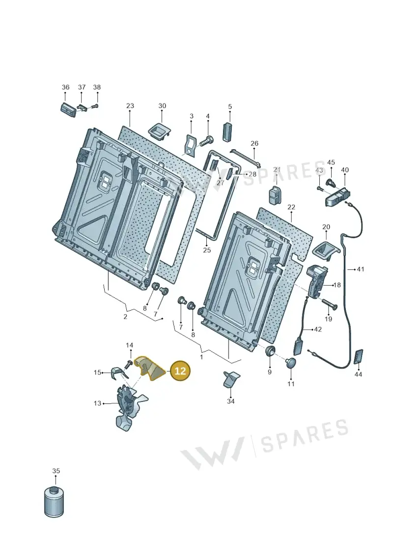 57588619782V — SEAT Ateca Style (2016-) diagram 763885700, position 12
