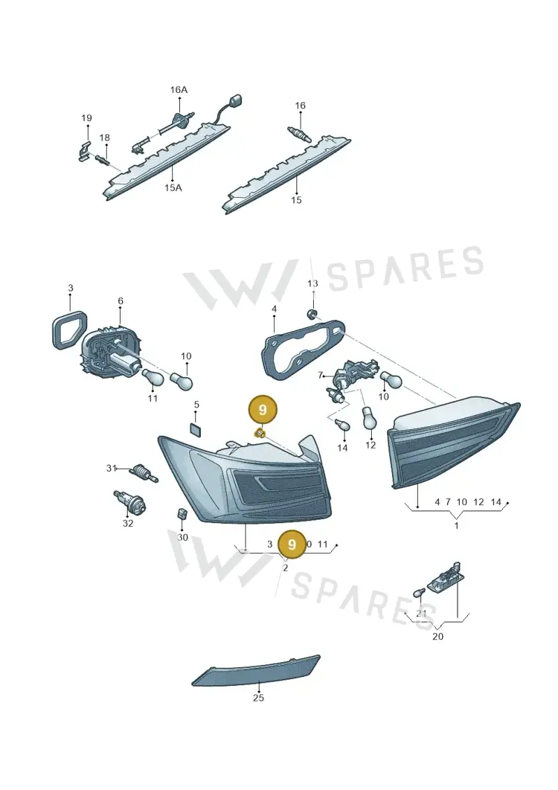 575945167 — Volkswagen Jetta (2019-) diagram 893945000, position 9