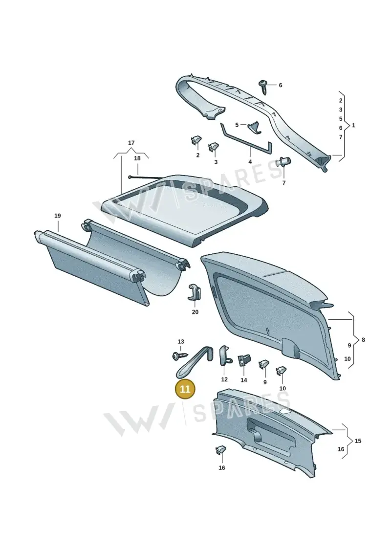 57A827895A9B9 — Skoda Superb Combi (2023-2024) diagram 3p0867090, position 11