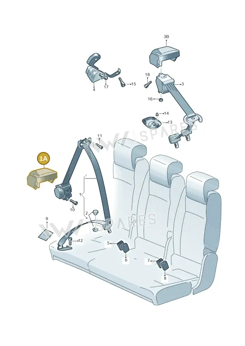 57A857865A — Skoda Karoq (2017-2023) diagram 834857750, position 1A