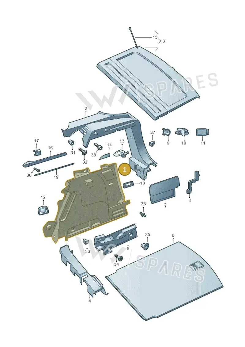 57A867427RCA9 — Skoda Karoq (2017-2023) diagram 834867800, position 1