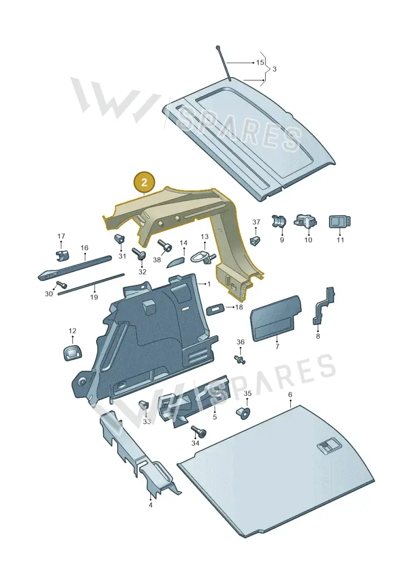 57A867762L9B9 — Skoda Karoq (2017-2023) diagram 834867800, position 2