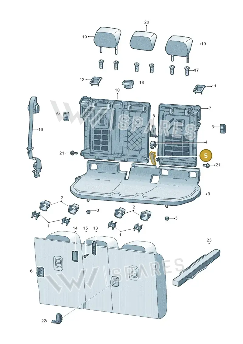 57A88619782V — Skoda Karoq (2017-2023) diagram 834000340, position 5