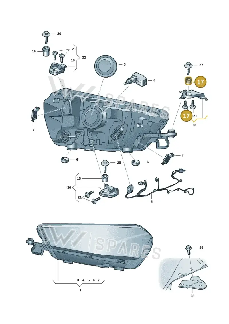 57A941141 — Skoda Fabia (2021-2022) diagram 6vn941000, position 17