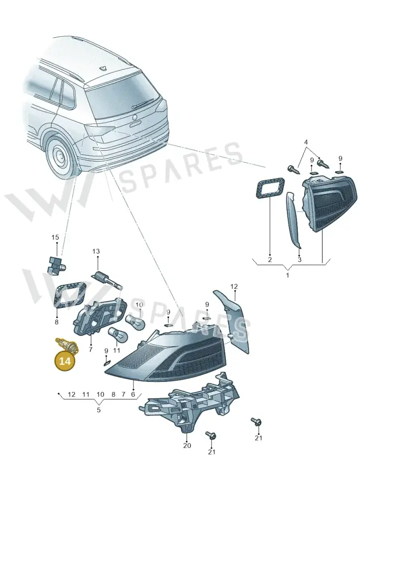 57A945147 — Skoda Karoq (2017-2023) diagram 834945000, position 14
