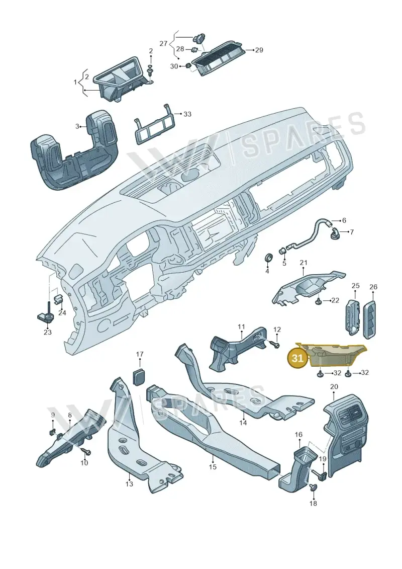 57B868698 — Skoda Karoq (2017-2023) diagram 834819030, position 31