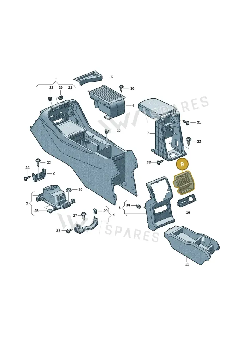 57H819203DDWI — Skoda Kodiaq (2024-2024) diagram 57h863060, position 9