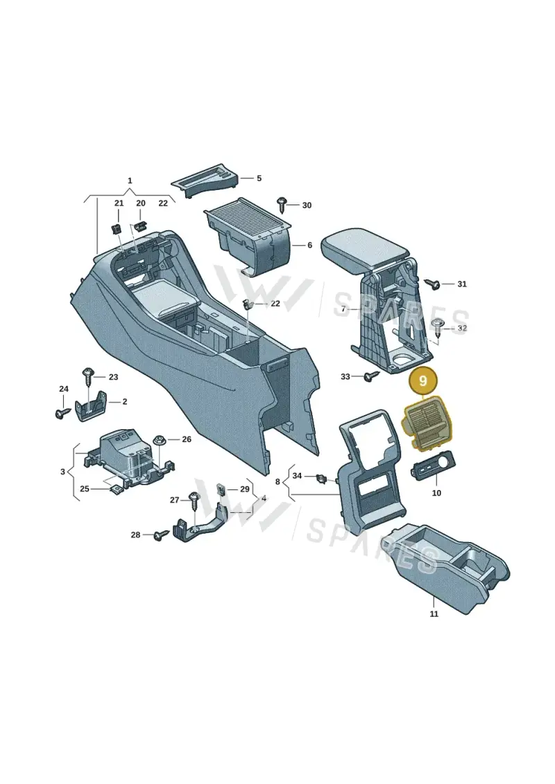 57H819203EDWI — Skoda Kodiaq (2024-2024) diagram 57h863060, position 9