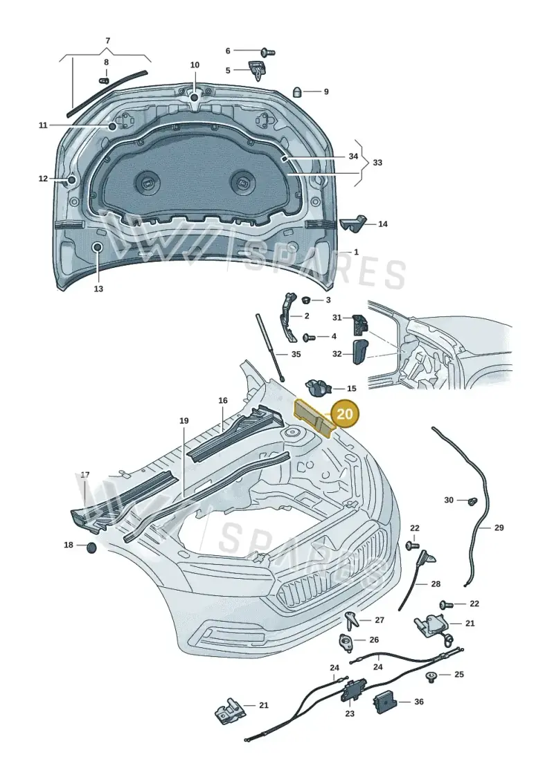 57H819335 — Skoda Kodiaq (2024-2024) diagram 57h823000, position 20