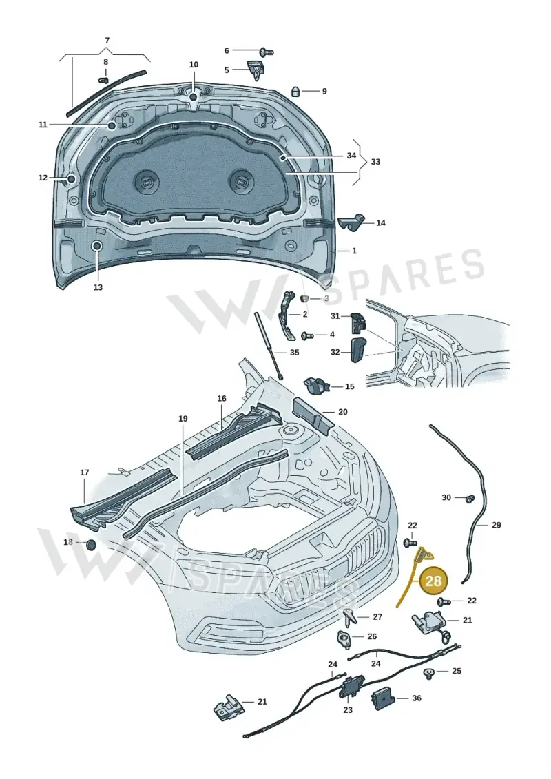 57H823536B — Skoda Kodiaq (2024-2024) diagram 57h823000, position 28