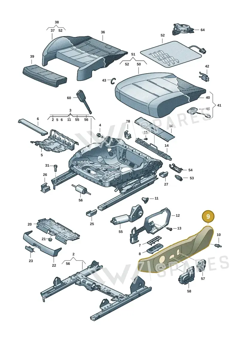 57H8813134PK — Skoda Kodiaq (2024-2024) diagram 3j0881100, position 9