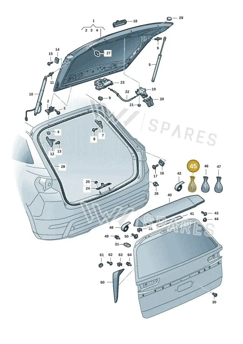 57H898063 — Skoda Kodiaq (2024-2024) diagram 57h827000, position 45