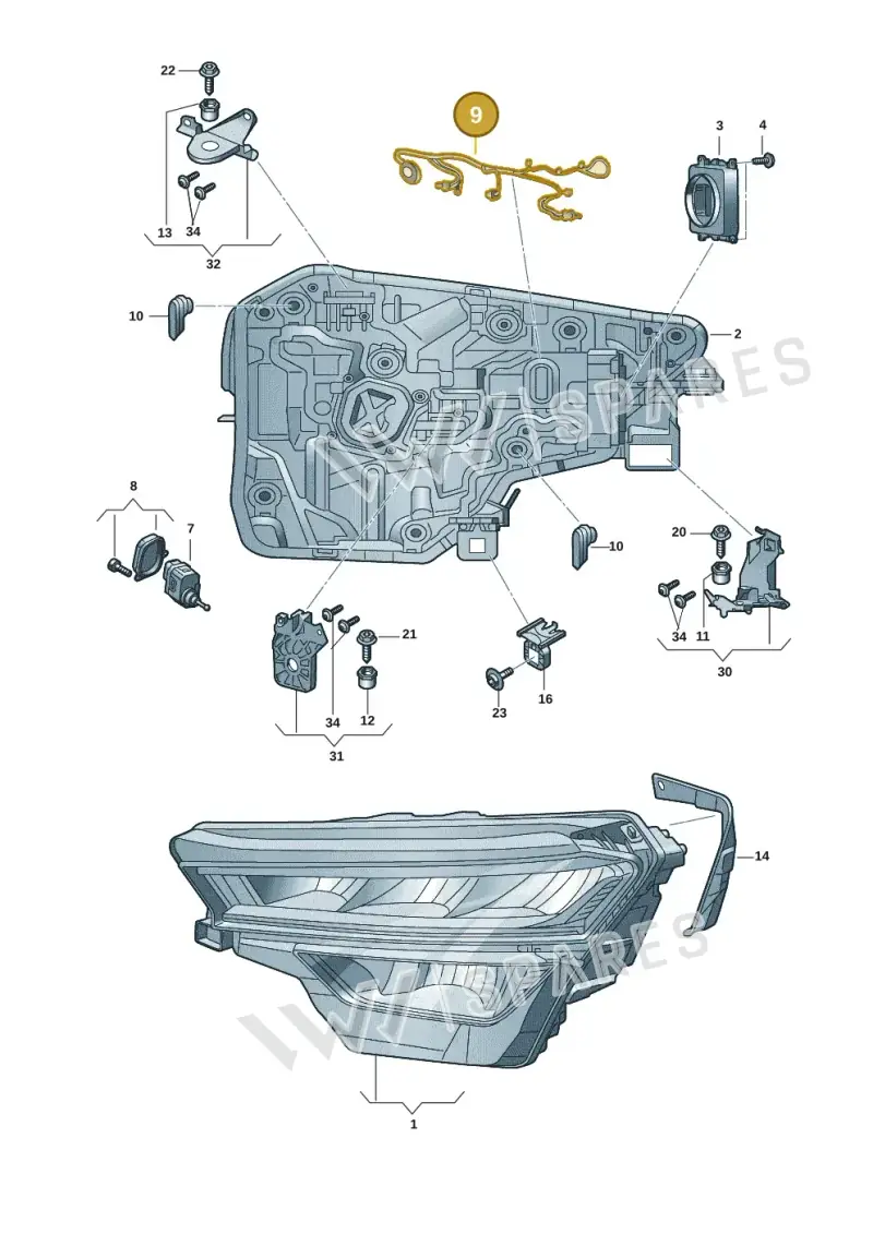 57H941813 — Skoda Kodiaq (2024-2024) diagram 57h941000, position 9