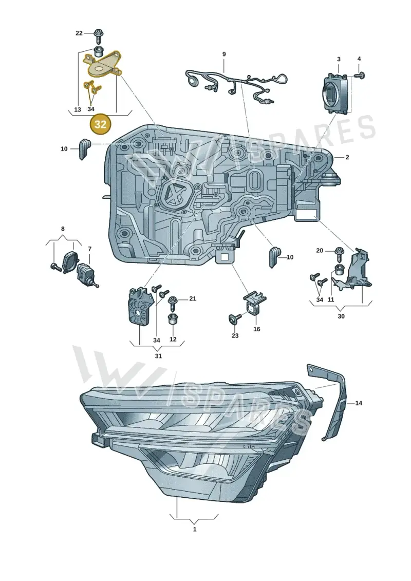 57H998226B — Skoda Kodiaq (2024-2024) diagram 57h941000, position 32