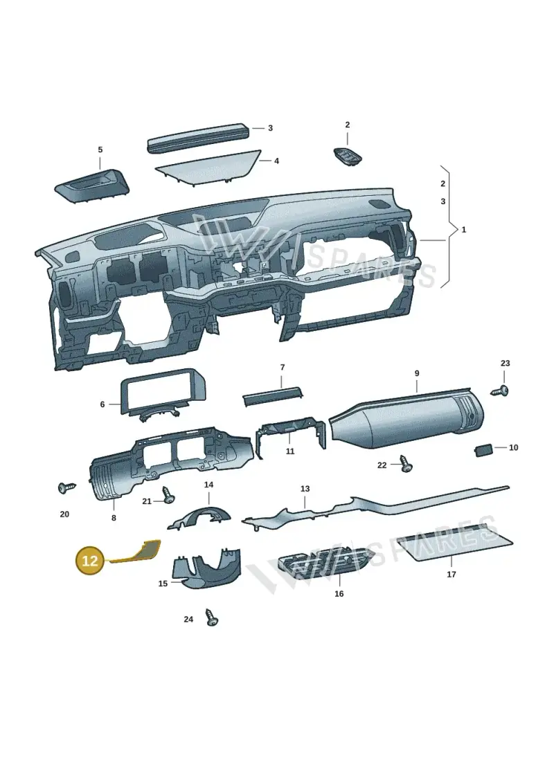 57J853193A9SQ — Skoda Kodiaq (2024-2024) diagram 57h857020, position 12
