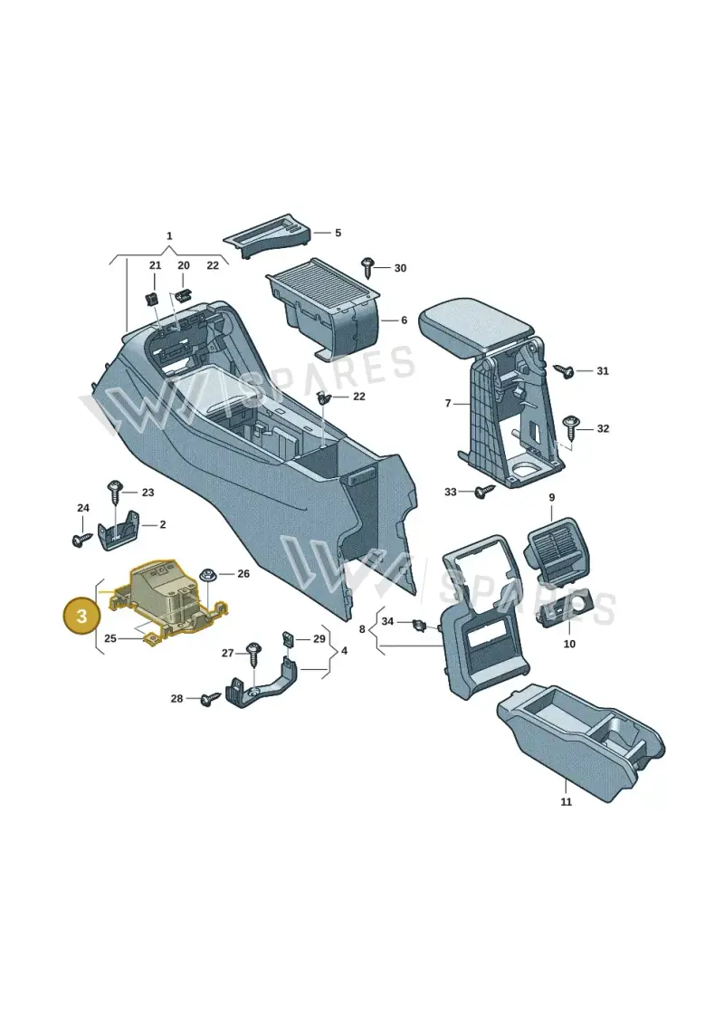 57J864453 — Skoda Kodiaq (2024-2024) diagram 57h863060, position 3