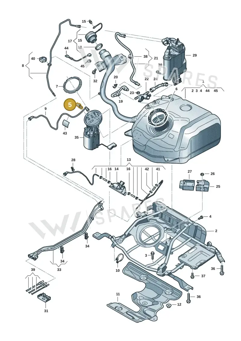 5C0201733 — Skoda Octavia (2019-2024) diagram 5h0201050, position 5